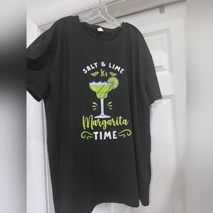 Black "Margarita Time" Graphic Tee. 3XL